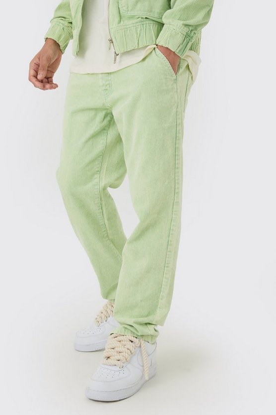 Lockere Cord-Hose in Sage