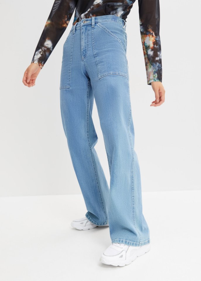 Weite Jeans aus Bio-Baumwolle
