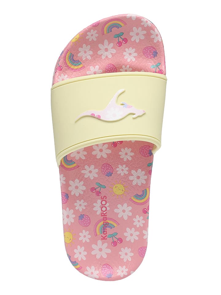 Kangaroos Pantoletten in Gelb/Rosa günstig kaufen