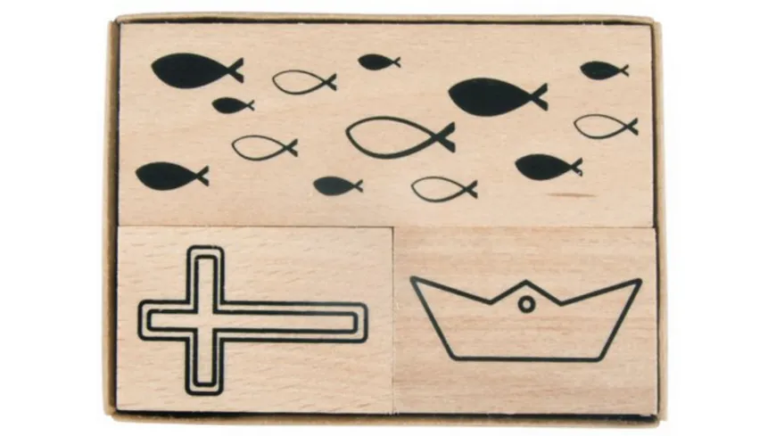Rayher Holzstempel-Set Konfirmation + Kommunion 3 Stück