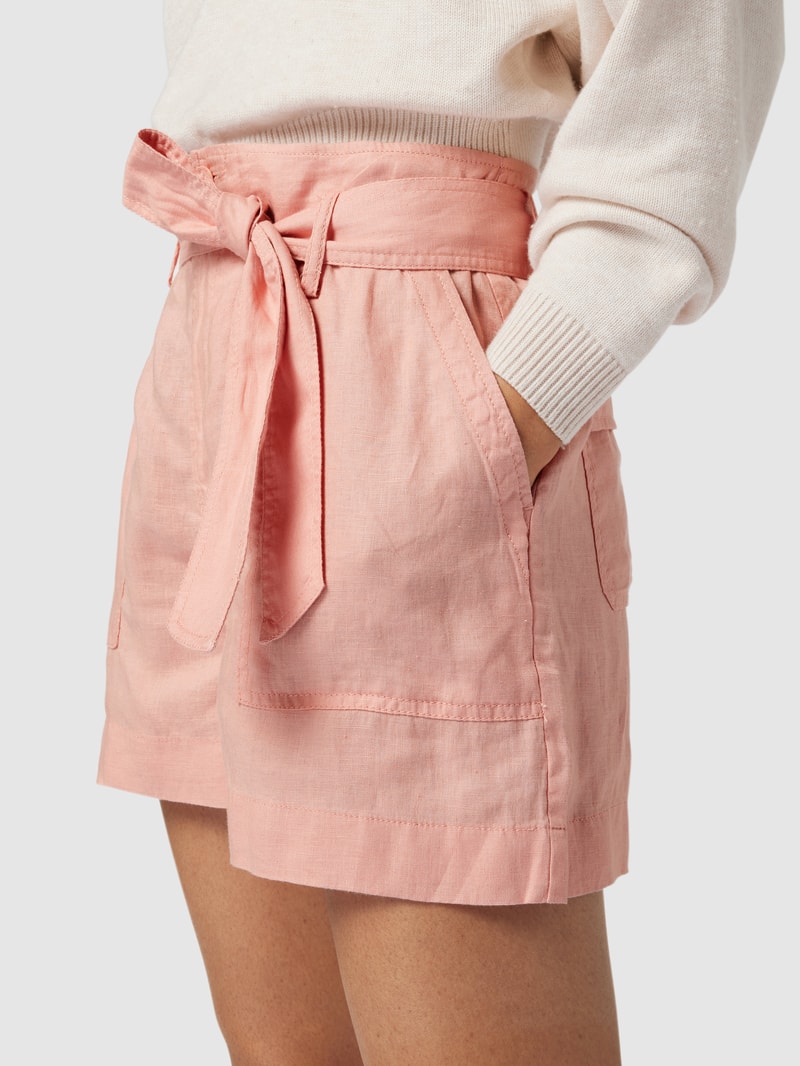 Shorts aus Leinen in altrosa