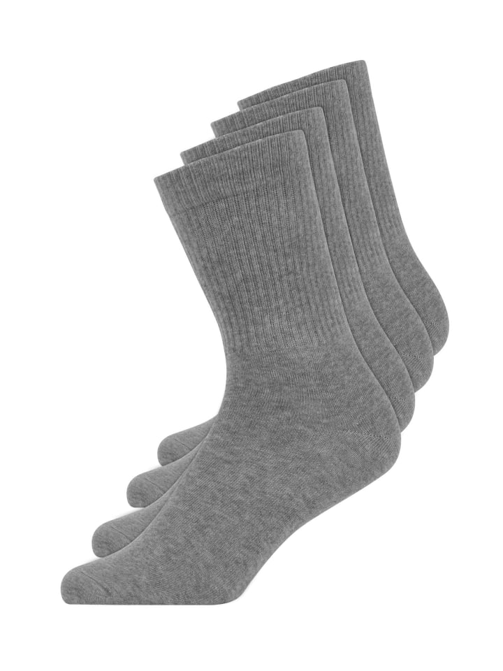 SNOCKS Tennissocken aus Bio-Baumwolle 4 Paar in Grau günstig kaufen