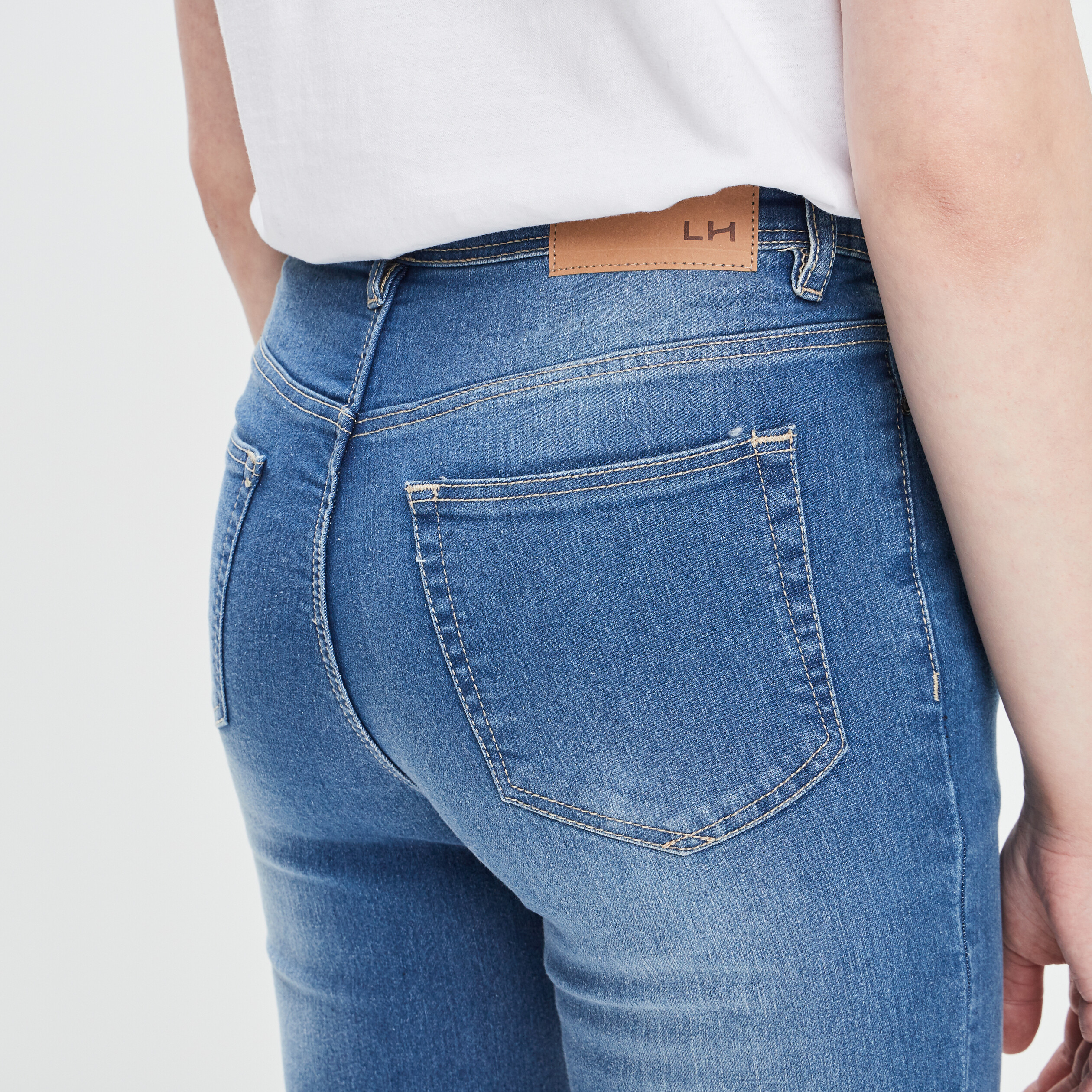 Jeans skinny 7 8ème denim double stone femme | La Halle