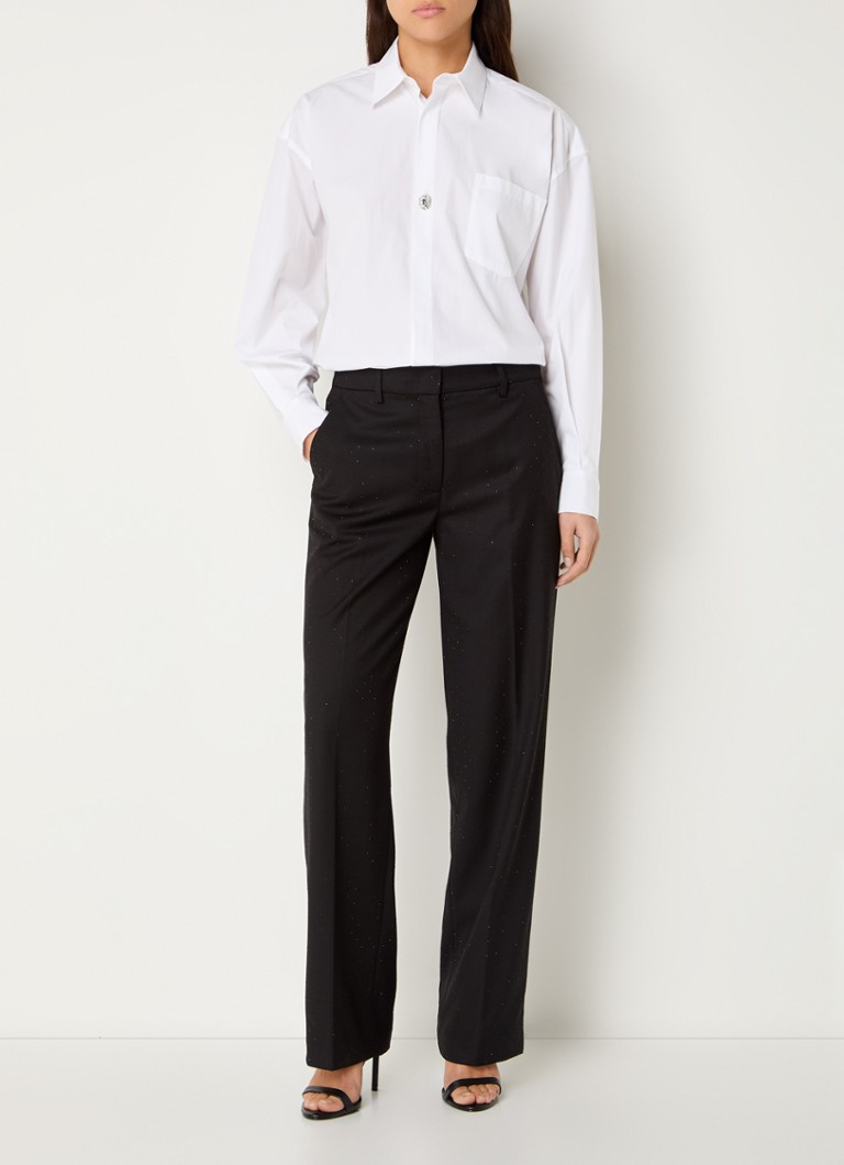 Liu Jo High waist straight fit trousers with studs