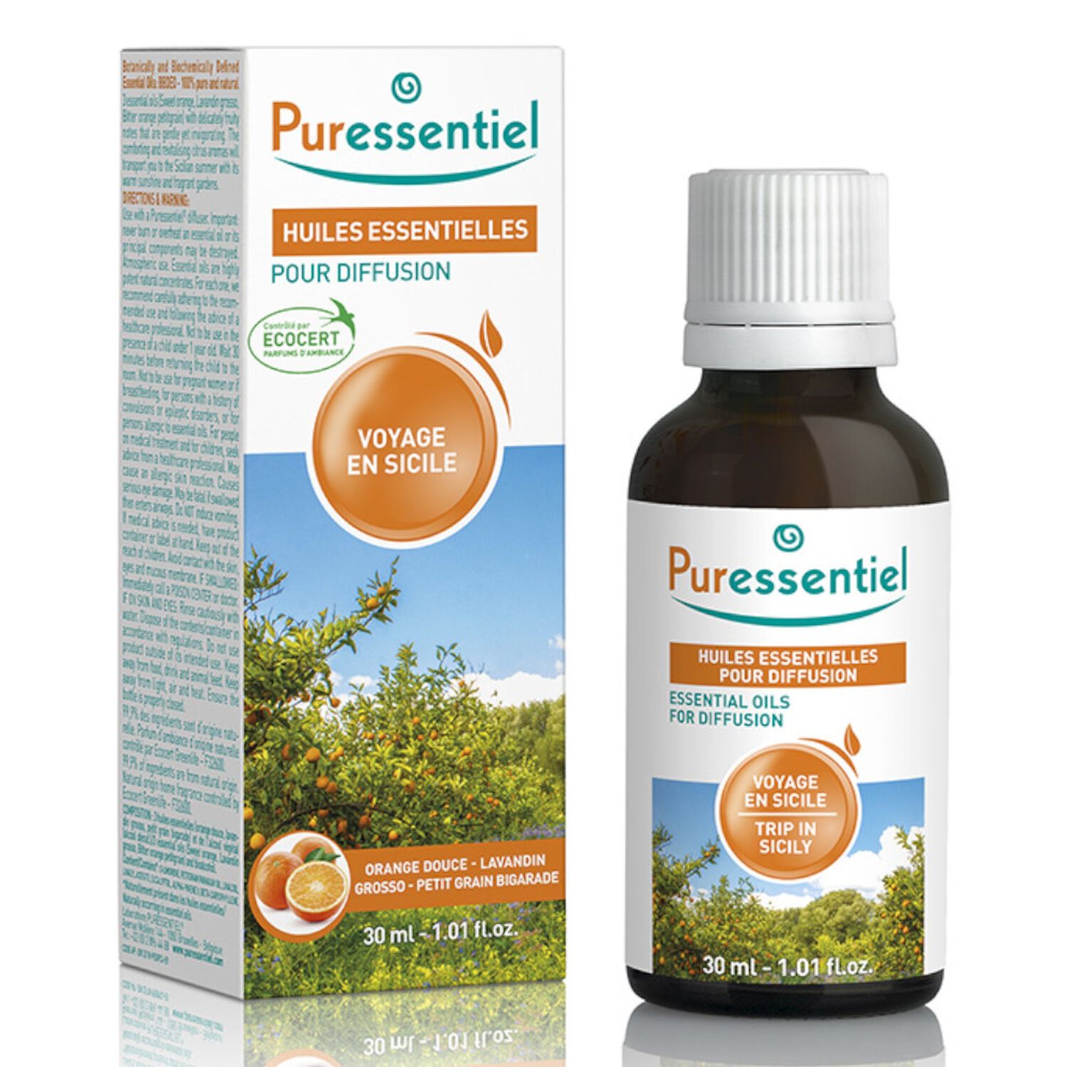 Puressentiel Voyage en Sicile Huile Essentielle Pour Diffusion 30 ml