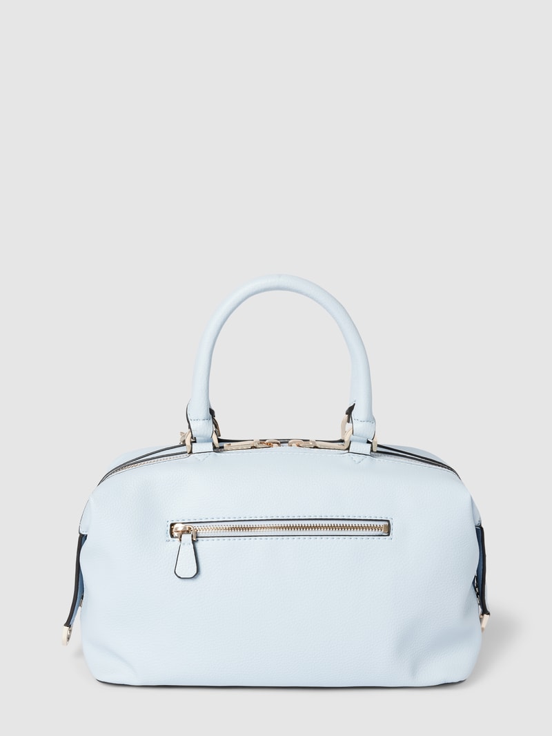 Handtasche mit Label-Detail Modell 'KERSTI' in hellblau