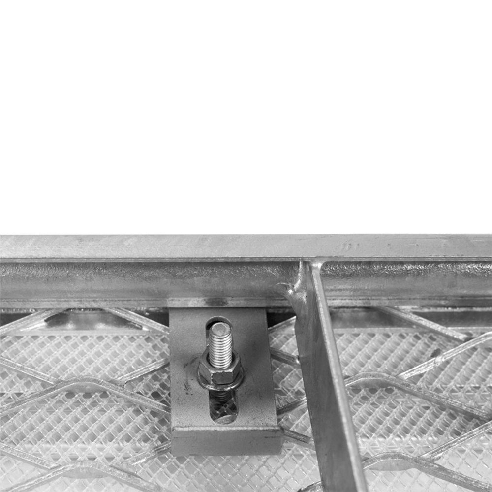 Powertec Garden Kellerschacht-Schutzgitter PROFI  - ca. 115 x 60 cm ,Alu eloxiert