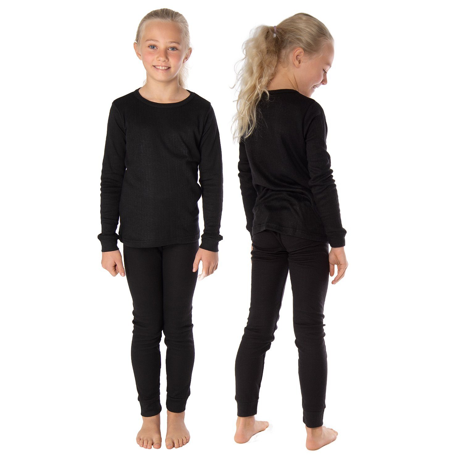 Black Snake Thermounterhemd cuddle Set mit Kinder Thermounterhosen