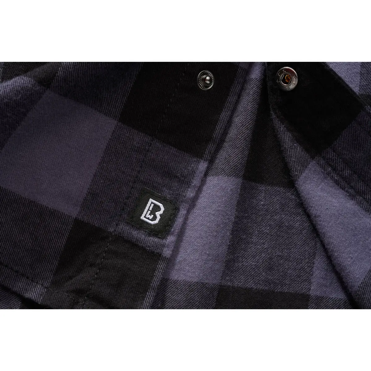 Checkshirt ärmellos schwarz-grau