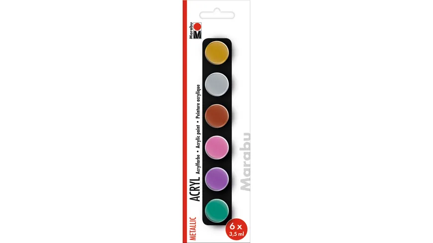 Marabu Acrylfarben 12er Set METALLIC 21 ml