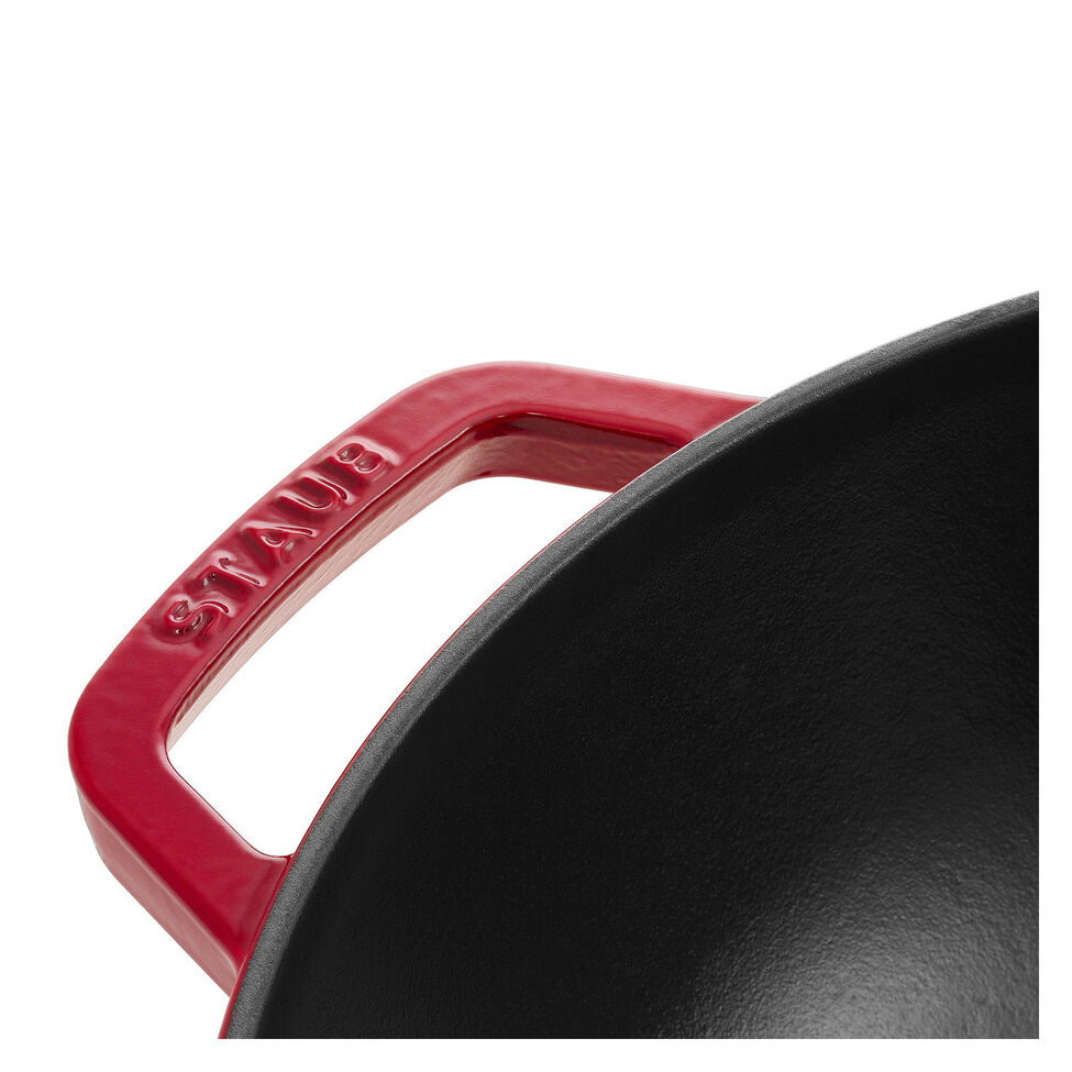 Wok mit Glasdeckel 30 cm, Gusseisen