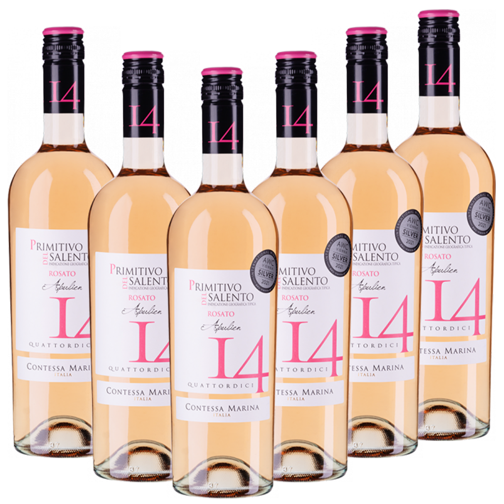 Contessa Marina Primitivo Salento IGT Rosato 14 Contessa Marina Italien  trocken - 6er Karton