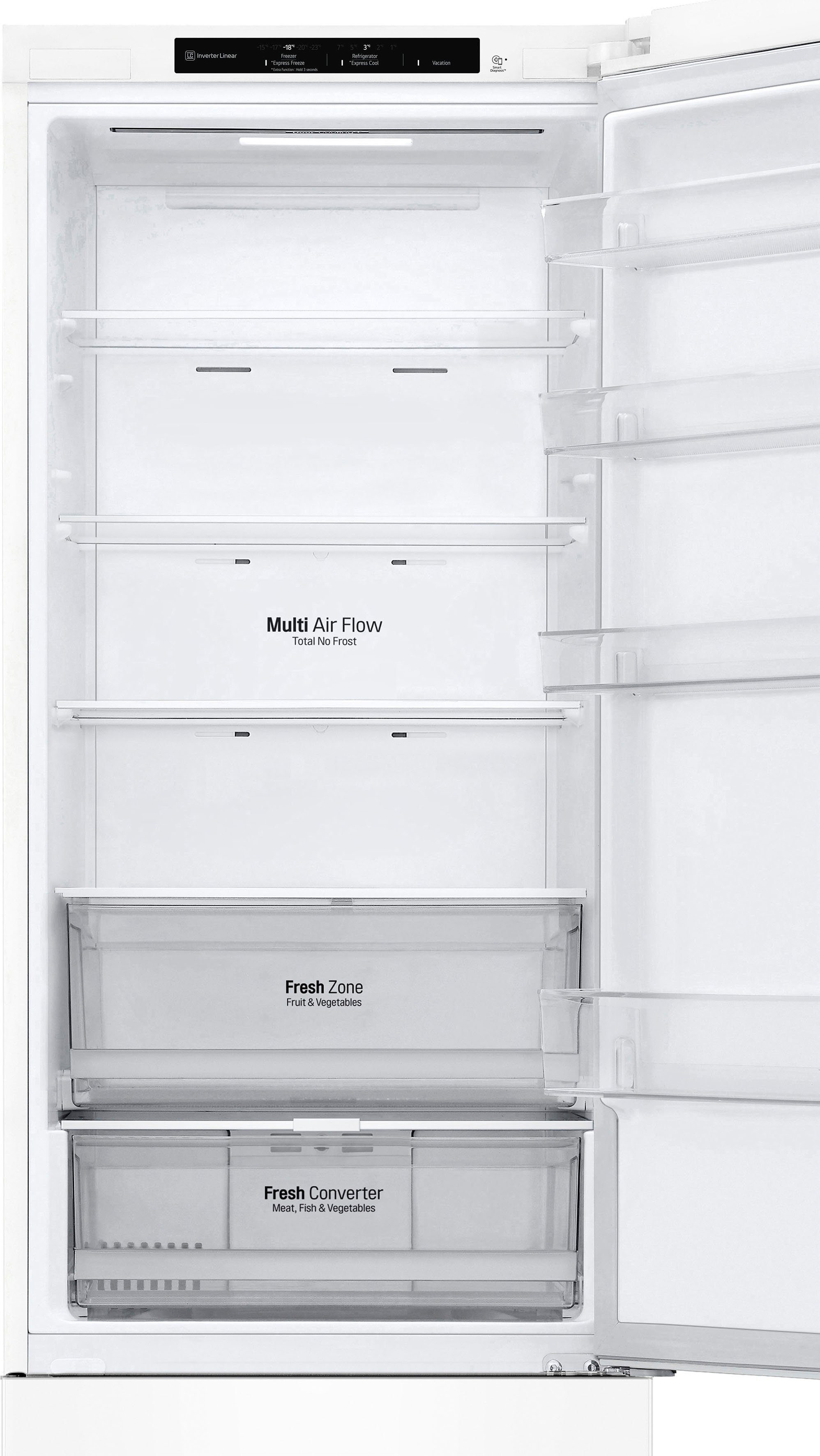 LG Kühl-/Gefrierkombination Serie 6 GBP62SWNAC, 203 cm hoch, 59,5 cm breit, 4 Jahre Garantie inklusive