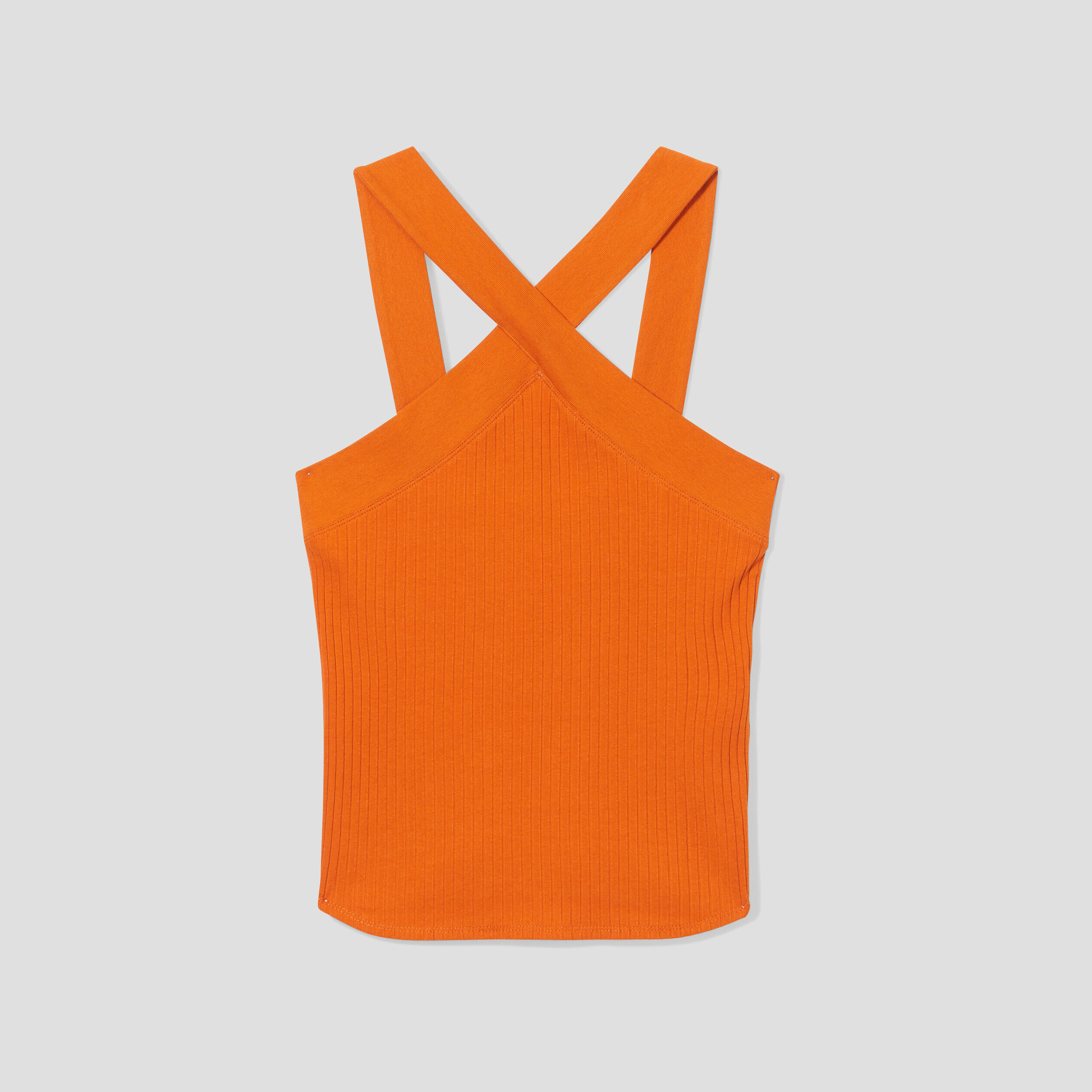 Débardeur bretelles croisées orange femme | Cache Cache