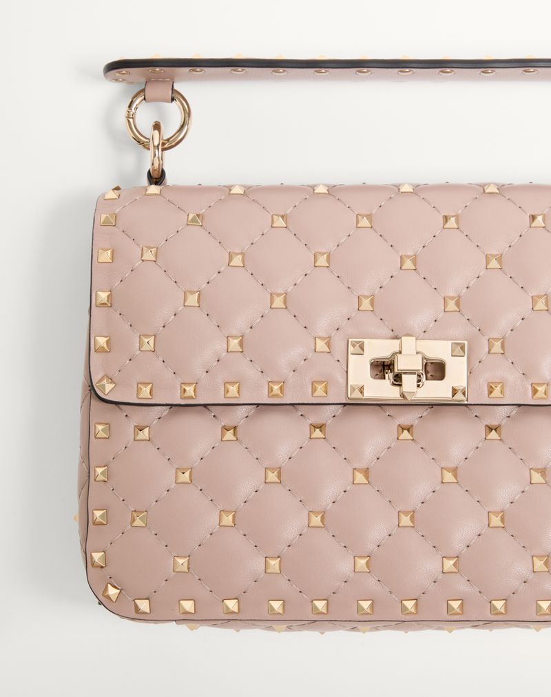 Bolsa média Rockstud Spike em couro napa.