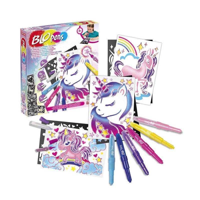 Coffret Blopens activités Licornes pailletées Lansay
