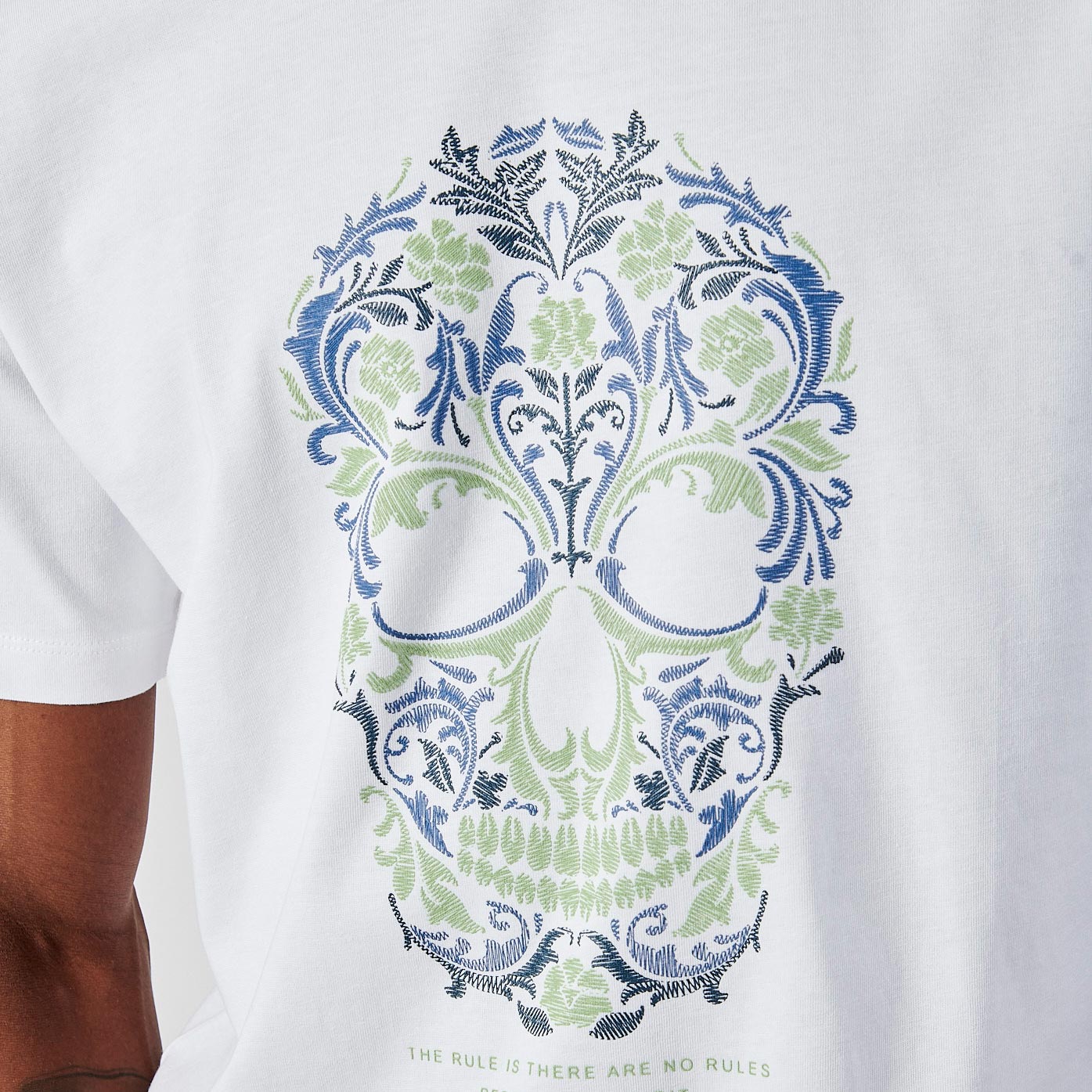 BAROK  T-shirt blanc homme 100% coton bio