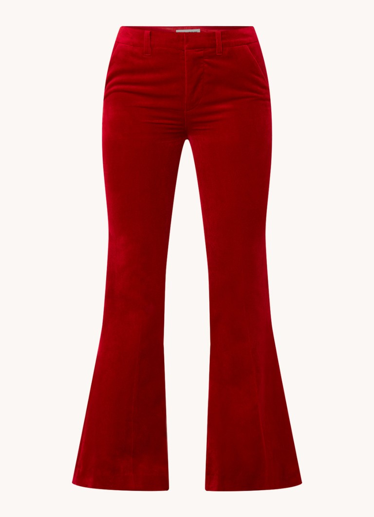 Zadig&Voltaire Prevy high-waist flared velvet trousers with side pockets