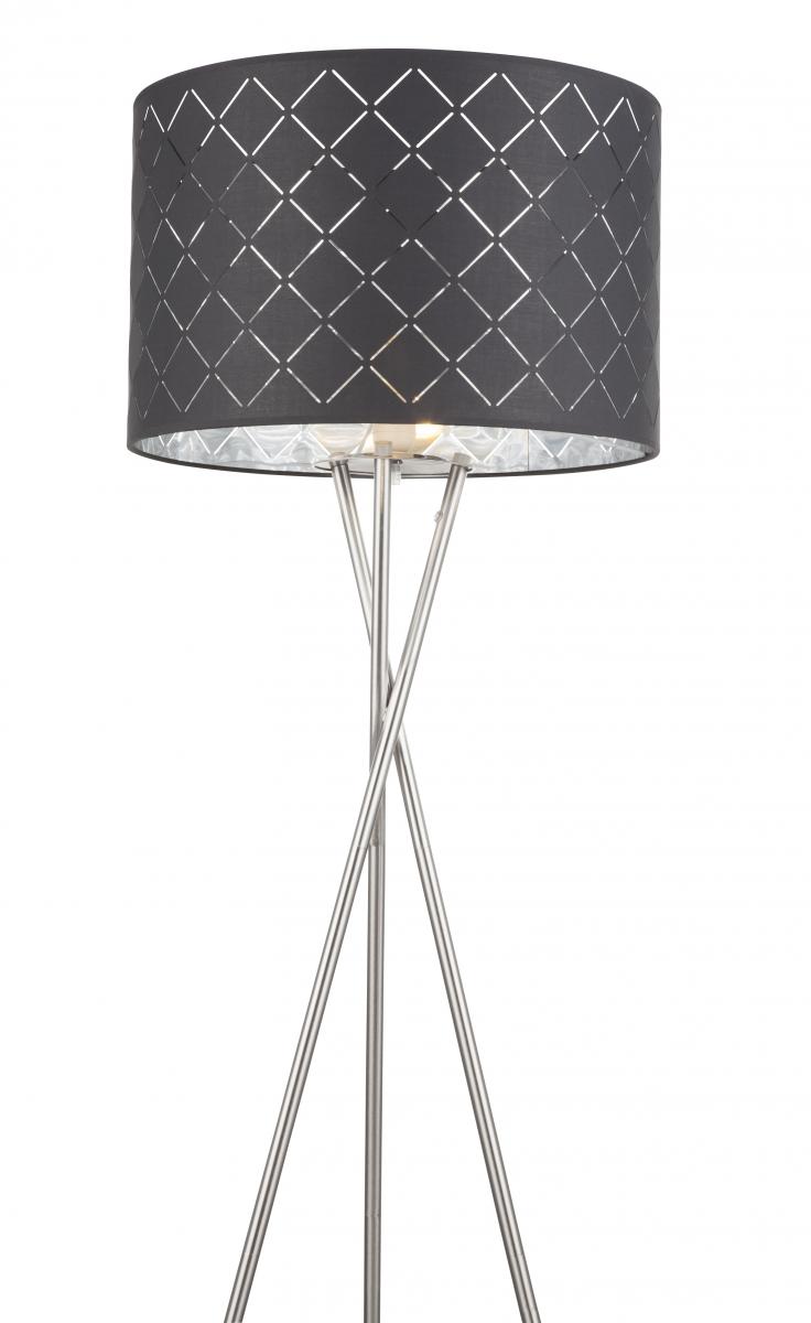 Globo Lighting - KIDAL - Stehleuchte Metall Nickel matt, 1x E27