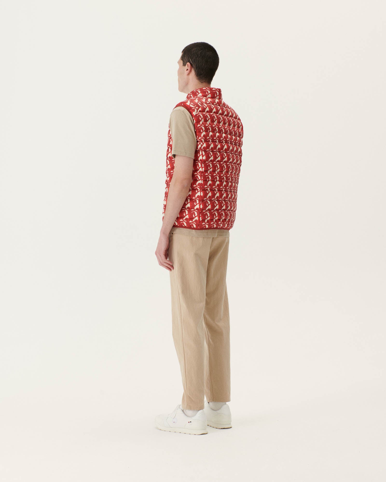 Doudoune sans manches Monogram rouge vif Tom