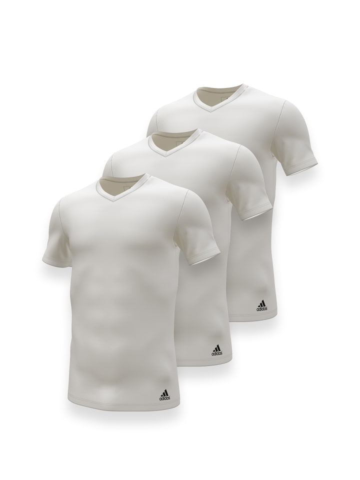 adidas T-Shirt V-NECK in Weiß günstig kaufen