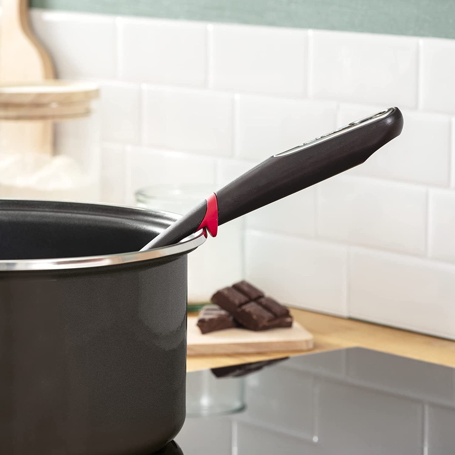 Tefal Pfannenwender Ingenio Bratwender 40 cm, ideal zum Wenden/Servieren K20608, Hitzebeständigkeit: bis zu 230°C, schwarz, 39.8 x 9.2 x 4.7 cm