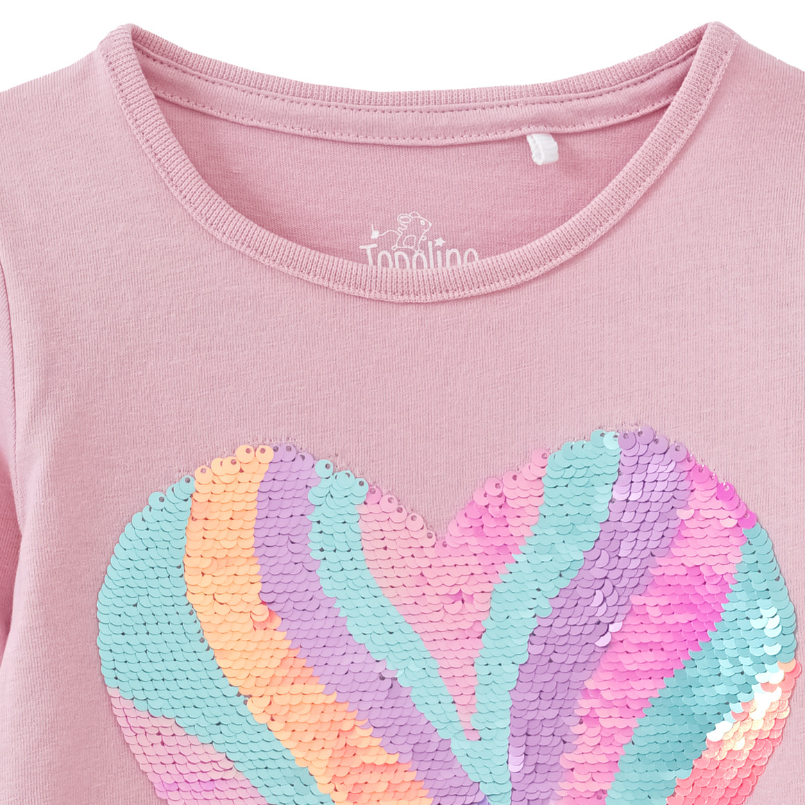 Mädchen Langarmshirt mit Wendepailletten
