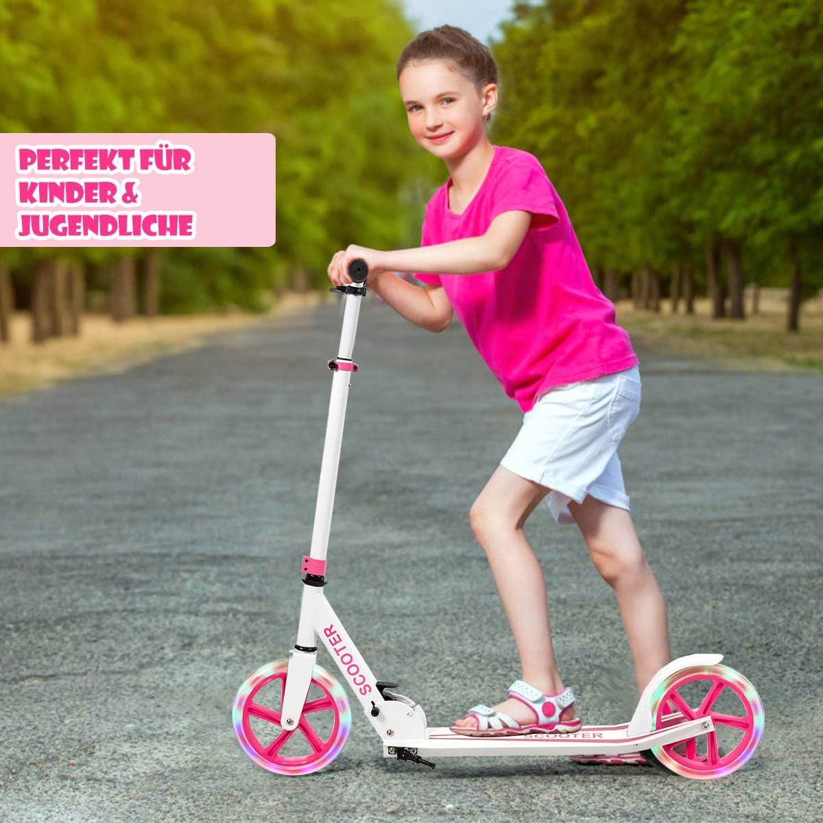 Costway Scooter Roller klappbar, Tretroller höhenverstellbar