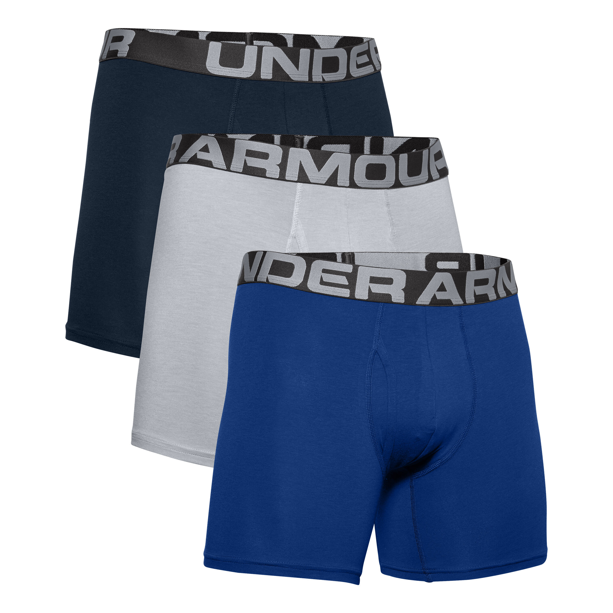 Charged Cotton 6in Boxer Short 3er Pack Herren - Schwarz, Weiß