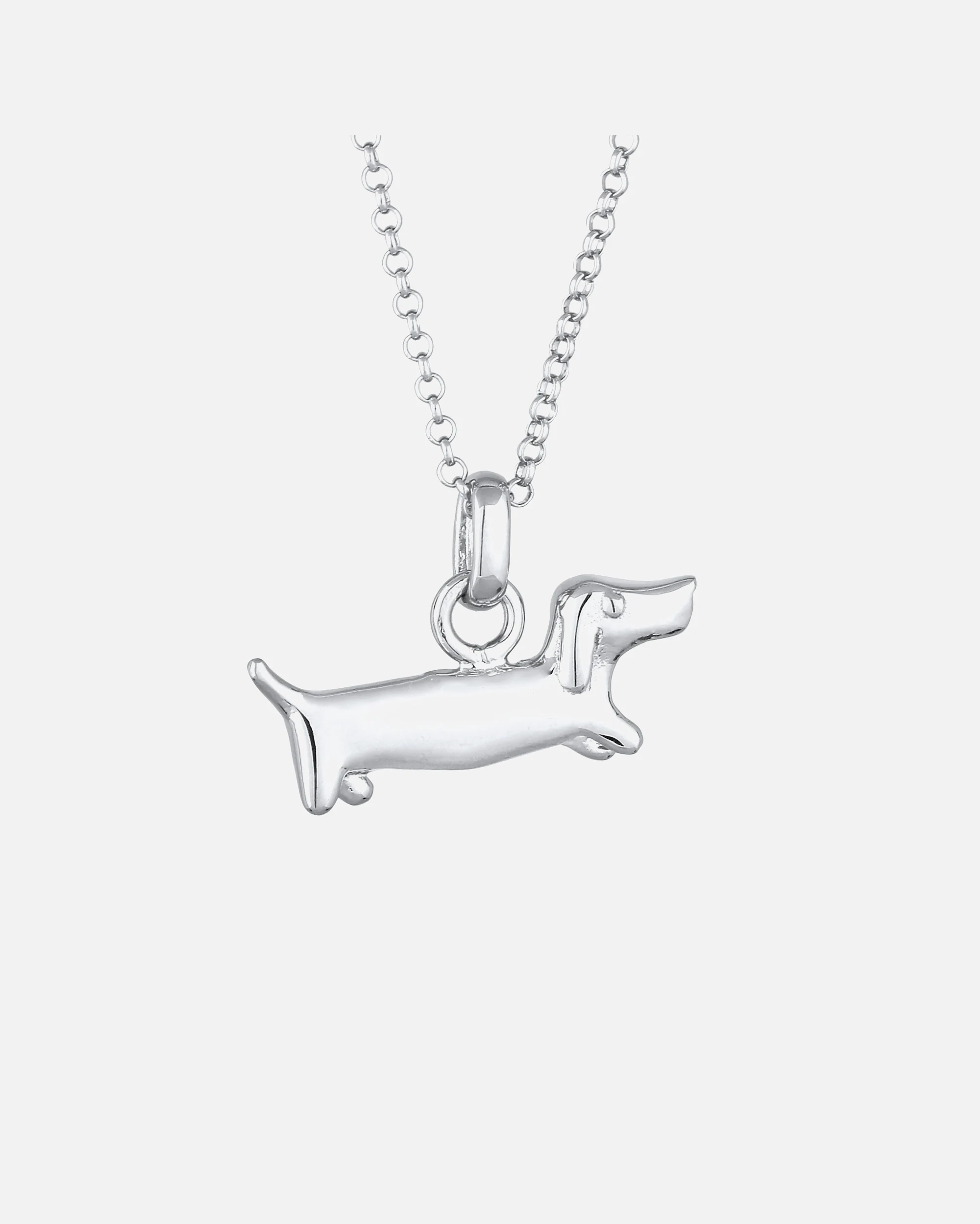 Elli Elli Women's Necklace, Peachine Dachshund Pendant, 925 Sterling Silver, 45 cm