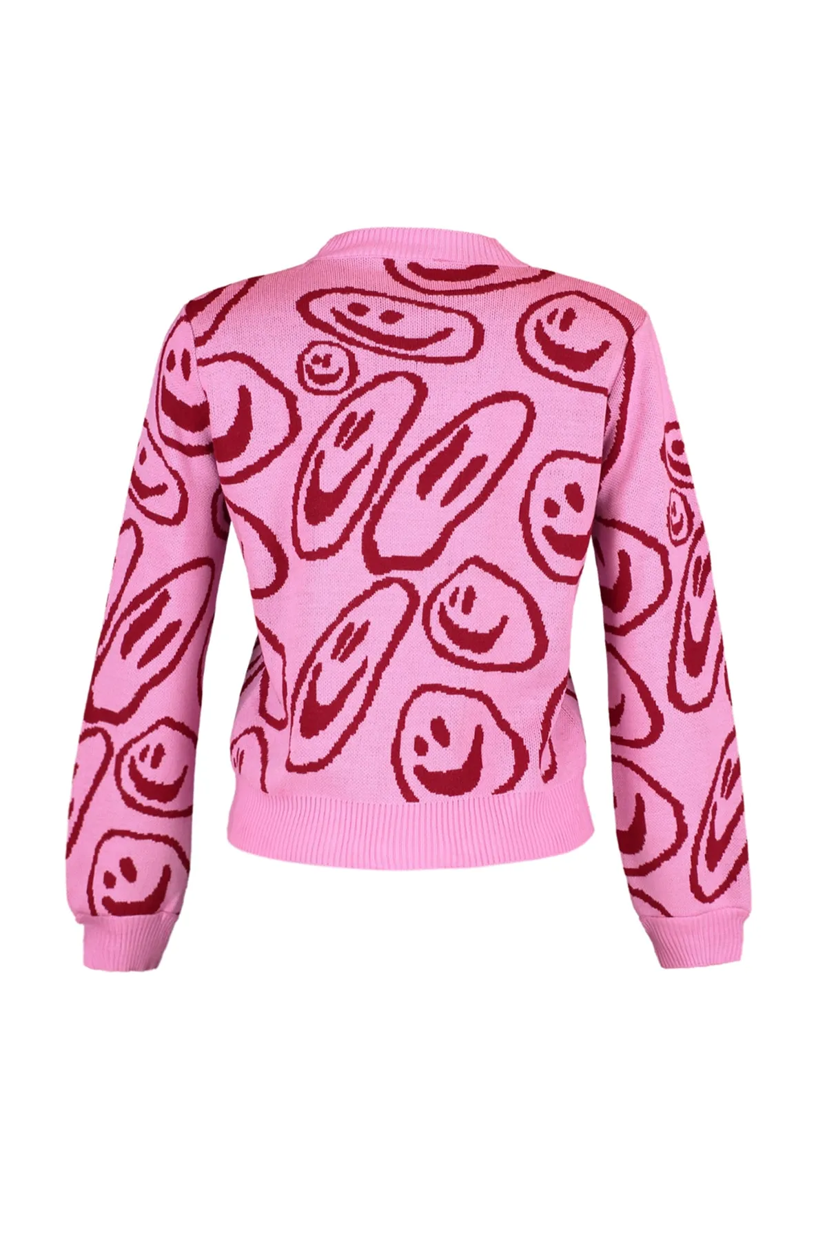Trendyol Collection  Rosa Strickpullover mit Muster TWOAW22KZ0950
