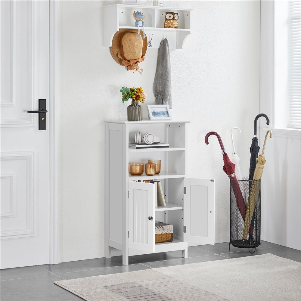 Yaheetech Badkommode Badschrank Küchenschrank, Sideboard Weiß 93*50*30cm