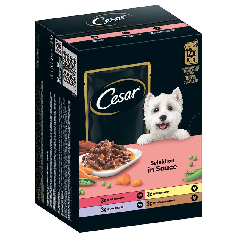 Cesar Selektion Fleisch und Gemüse in Sauce