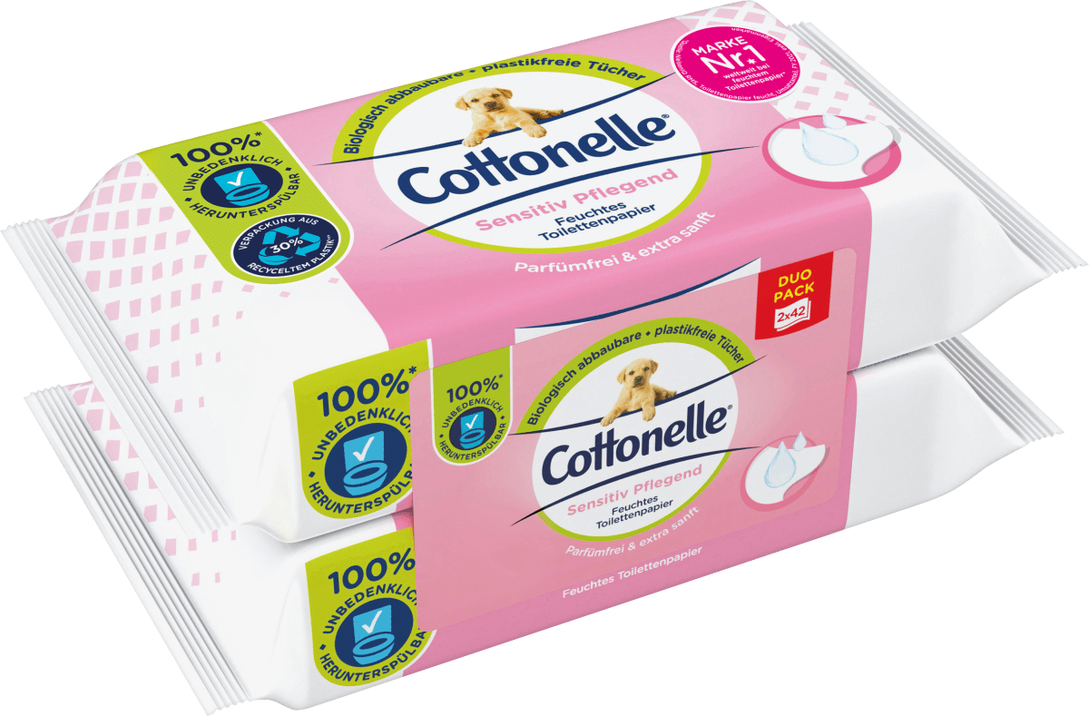 Feuchtes Toilettenpapier Sensitive Pflege (2x42 St), 84 St
