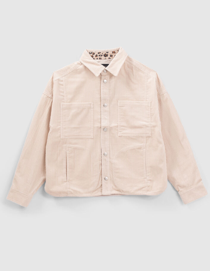 Veste beige velours côtelé fille