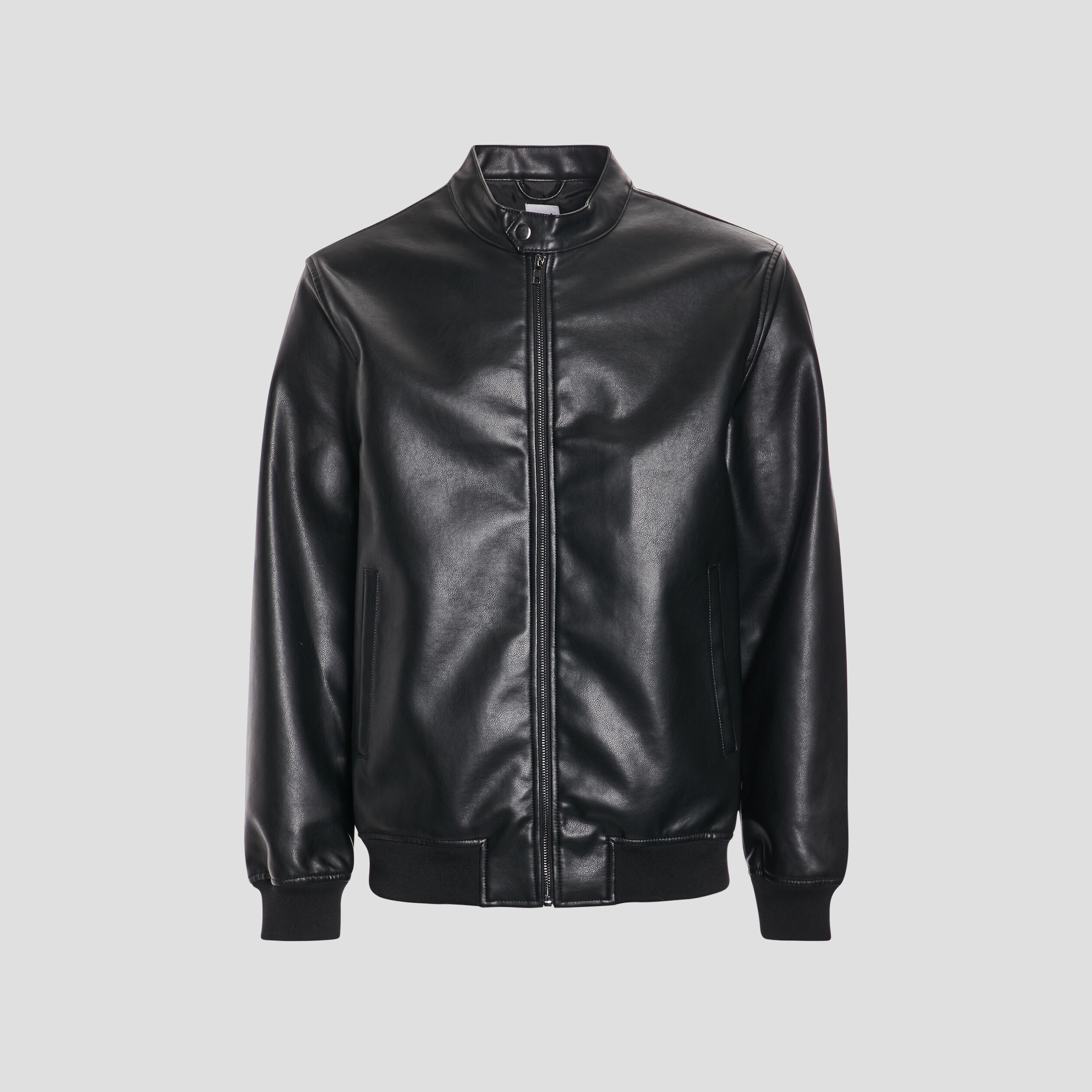 Blouson bomber doublée droite noir homme | La Halle