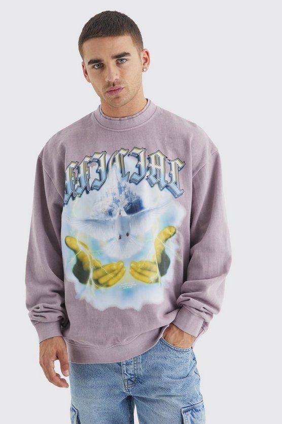 Oversize Sweatshirt mit Print