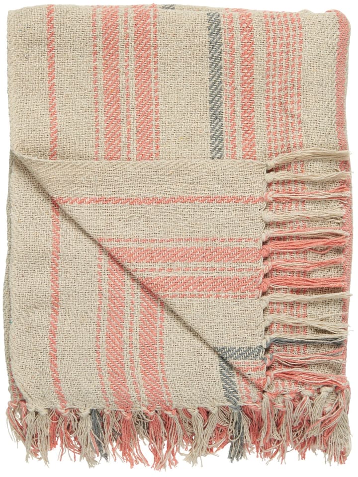 IB Laursen Plaid Creme mit Streifen Coral Sands und Grau 130x160 günstig kaufen onesize
