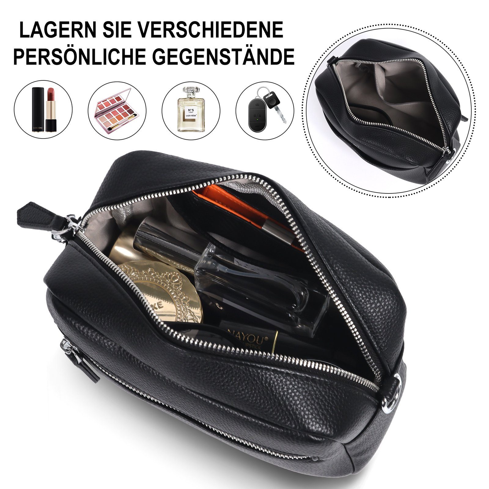 TAN.TOMI Schultertasche Damen Kleine Umhängetaschen, Handtasche mit abnehmbarem Schultergurt