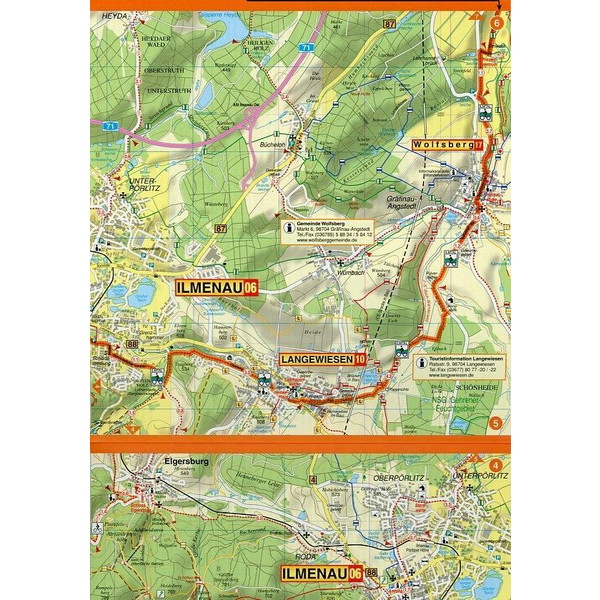 Ilmtal-Radwanderweg 1 : 35 000 - Fahrradkarte