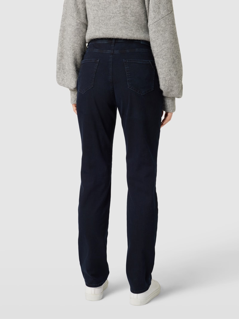 Jeans mit 5-Pocket-Design Modell 'Carola' in marineblau