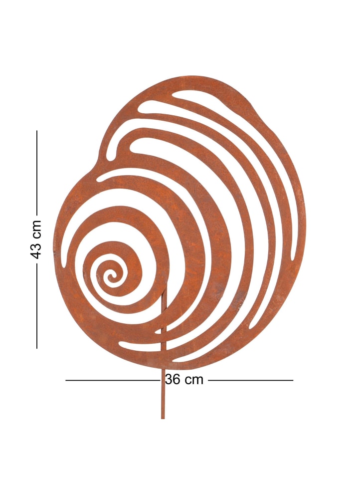 UNUS Gartenstecker Rost Muscheln in Braun günstig kaufen