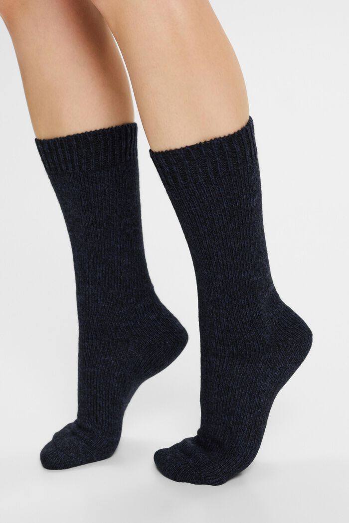 Boot-Socken in Grobstrick mit Wolle