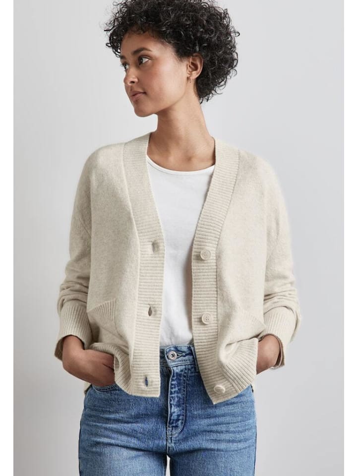 Street One Pullover in cream white melange günstig kaufen 42