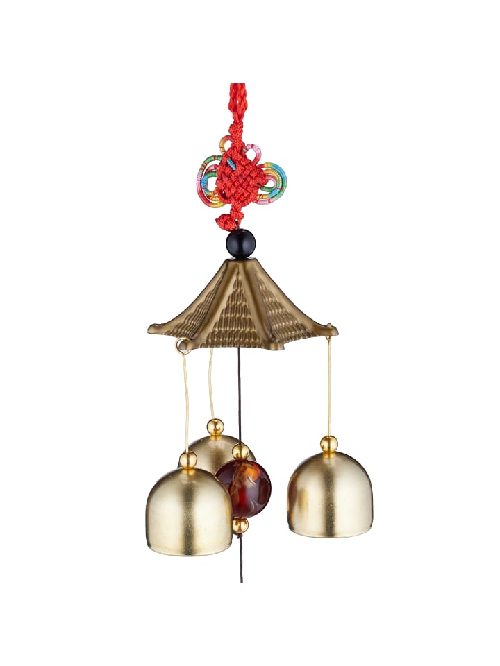 relaxdays 2 x Windspiel in Gold/ Rot günstig kaufen onesize