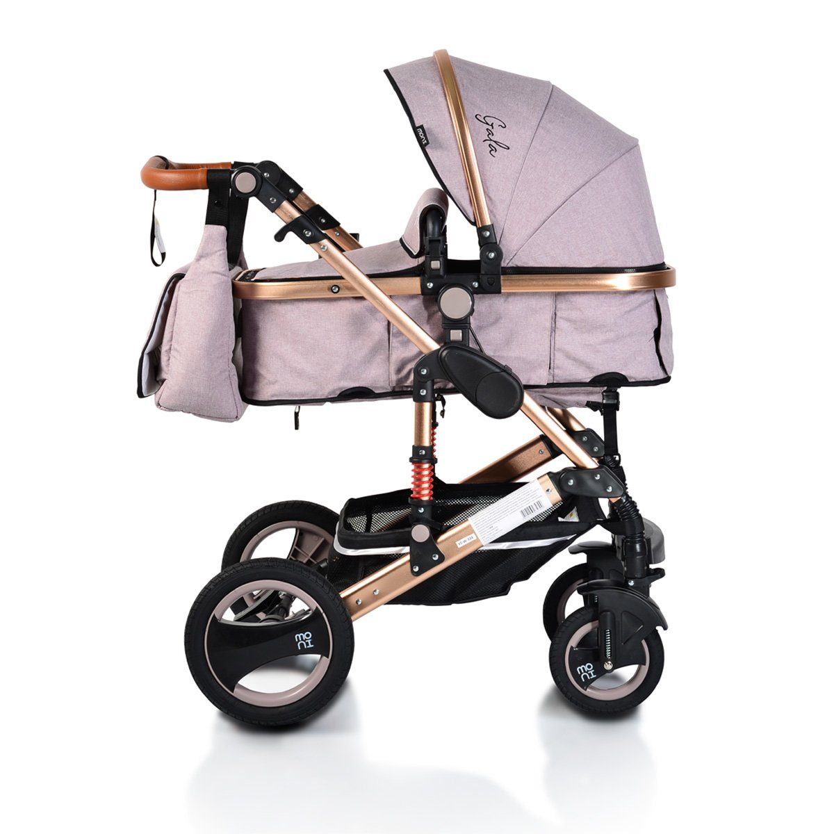 Moni Kombi-Kinderwagen Kinderwagen Gala, Tragetasche Sportsitz umbaubar Wickeltasche Sitz umkehrbar