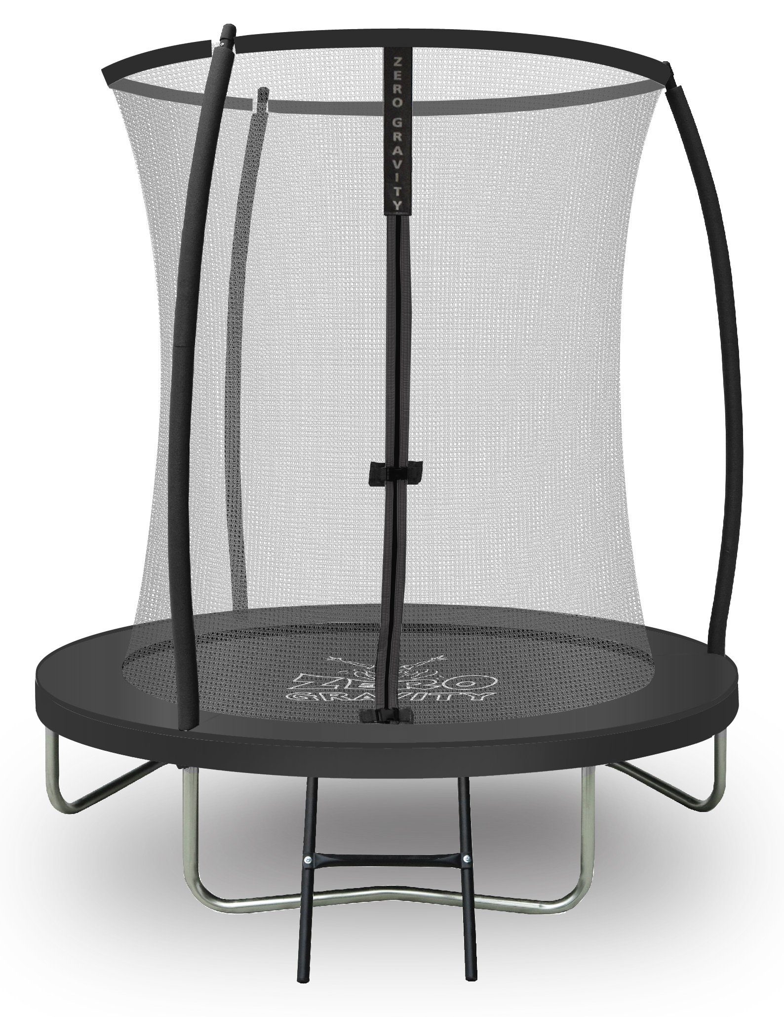 Zero Gravity Gartentrampolin Ø183/244/305/366/427 cm, Leiter & Sicherheitsnetz, TÜV cert, Trampolin