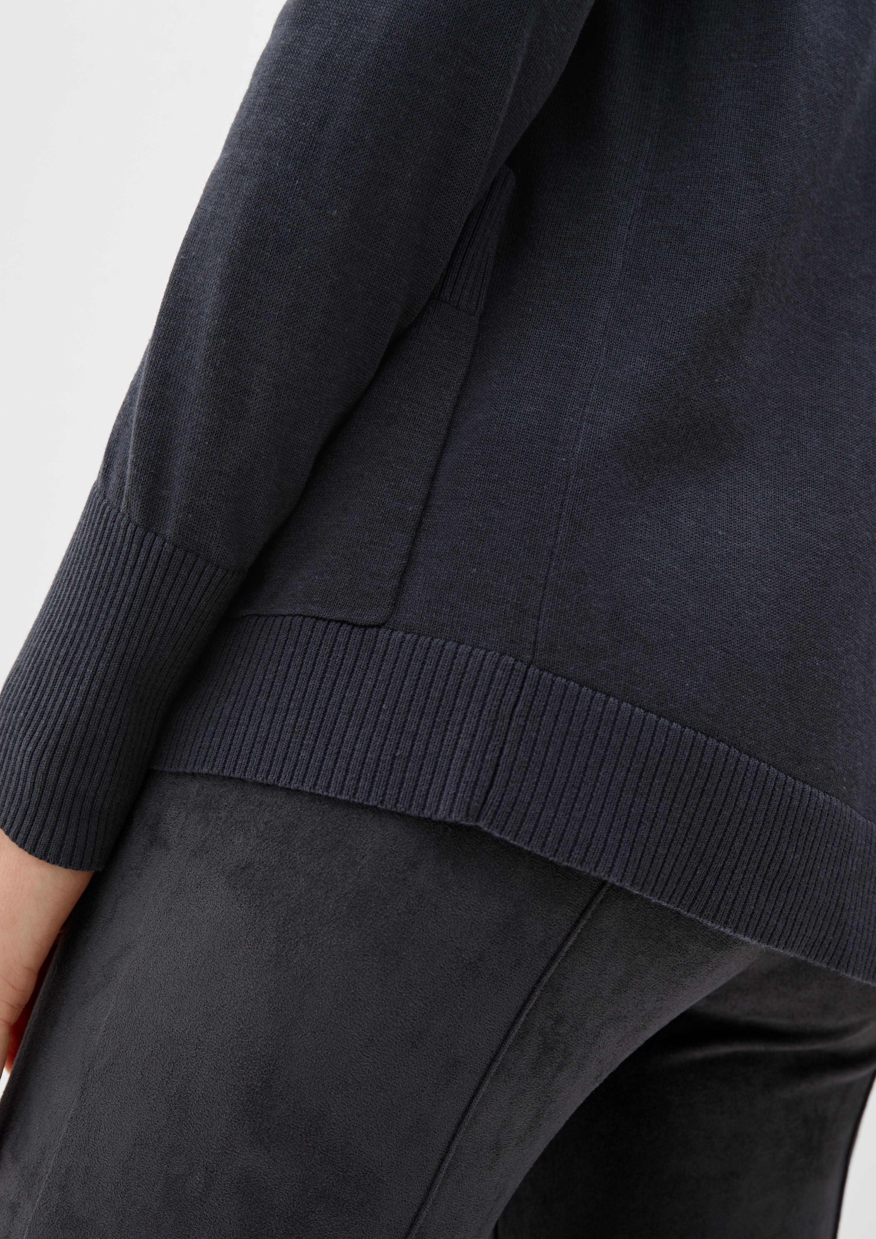 Strickjacke mit Rippblenden  2125616-9855