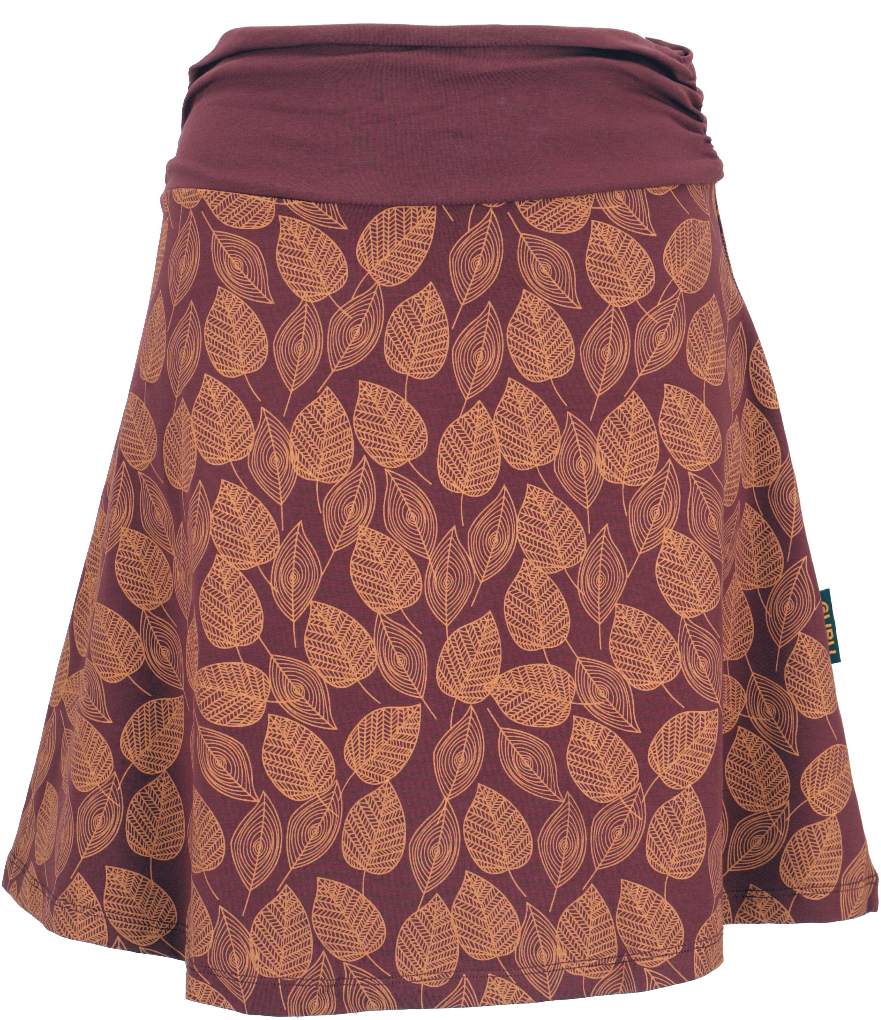 Guru-Shop Minirock A-Linien Rock aus Bio-Baumwolle Organic -.. alternative Bekleidung