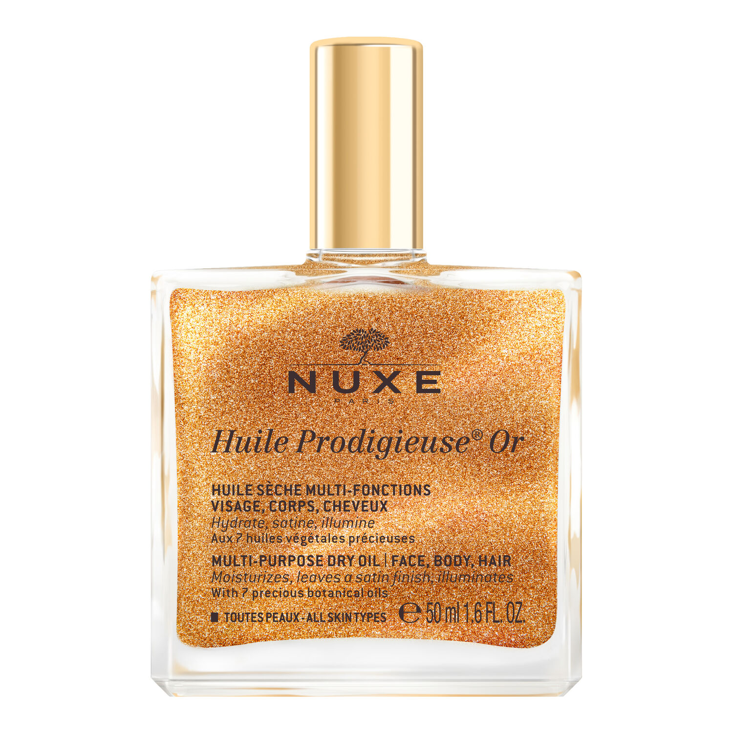Nuxe Huile Prodigieuse® Or Huile sèche multi-fonctions visage, corps, cheveux Huile Prodigieuse® - Toutes peaux 50 ml